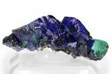 Pristine Azurite Crystals on Malachite - Milpillas Mine, Mexico #240669-2